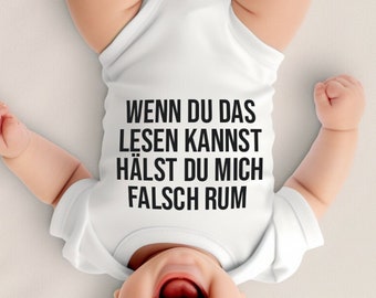 Wenn du das lesen kannst, hältst du mich falsch rum | Baby Body | camping bodysuit onesie travel reisen