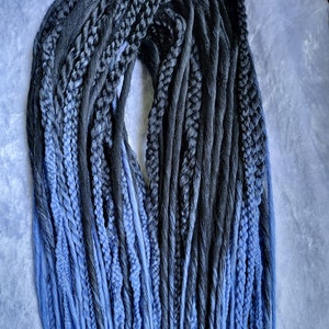 Black to Ice Blue Ombre   Braids/Twisted dreads