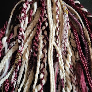 Burgundy & Light Blonde mixture of Braids/Twisted Dreads