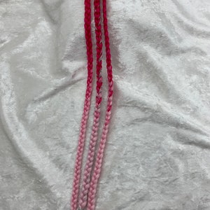 Hot pink to light pink ombre clip in.