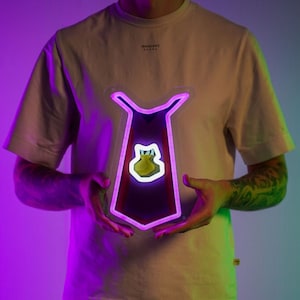 LED-neonbord Runescape Cooking Skill Cape | Old School Runescape-muurkunstdecoratie voor OSRS-fans | OSR & Runescape 3 merchandise cadeau