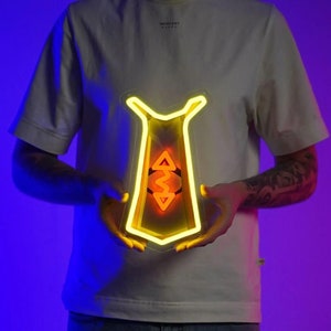 Runescape Runecrafting Skill Cape LED Neon Sign | Old School Runescape Wall Art Decor for OSRS fans | OSR & Runescape 3 Merch Gift