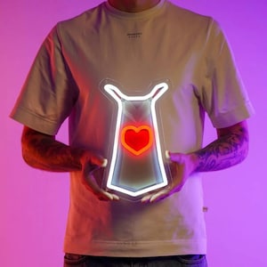Runescape Hitpoints Skill Cape LED Neon Sign | Old School Runescape Wall Art Decor for OSRS fans | OSR & Runescape 3 Merch Gift