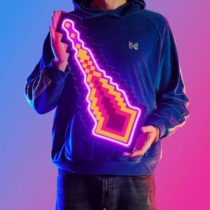 Runescape Protect from Magic Prayer Neon LED Sign Light | Osrs Merch Gift for HIM/HER | Old School Runescape Neon Wall Art for Osr Fan