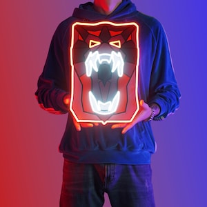 Runescape Dragonfire Shield Neon Led Light Acrylic Sign | Old School Runescape Wall Art Decor for OSRS fans | Osr & Runescape 3 Merch Gift
