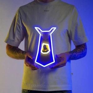 Runescape Magic Skill Cape LED Neon Sign | Old School Runescape Wall Art Decor for OSRS fans | OSR & Runescape 3 Merch Gift