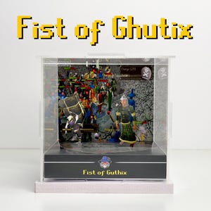 OSRS Old School RuneScape Acrylic Diorama – Minigame Fist Of Guthix | Prezent urodzinowy i gadżety Osr | Nostalgiczna figurka/model na biurko