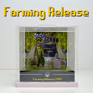 Old School RuneScape Acryl-Diorama - Farming Version | OSRS Geburtstag Kunst Geschenk & Merch | Osr Nostalgische Figur/Modell für den Schreibtisch