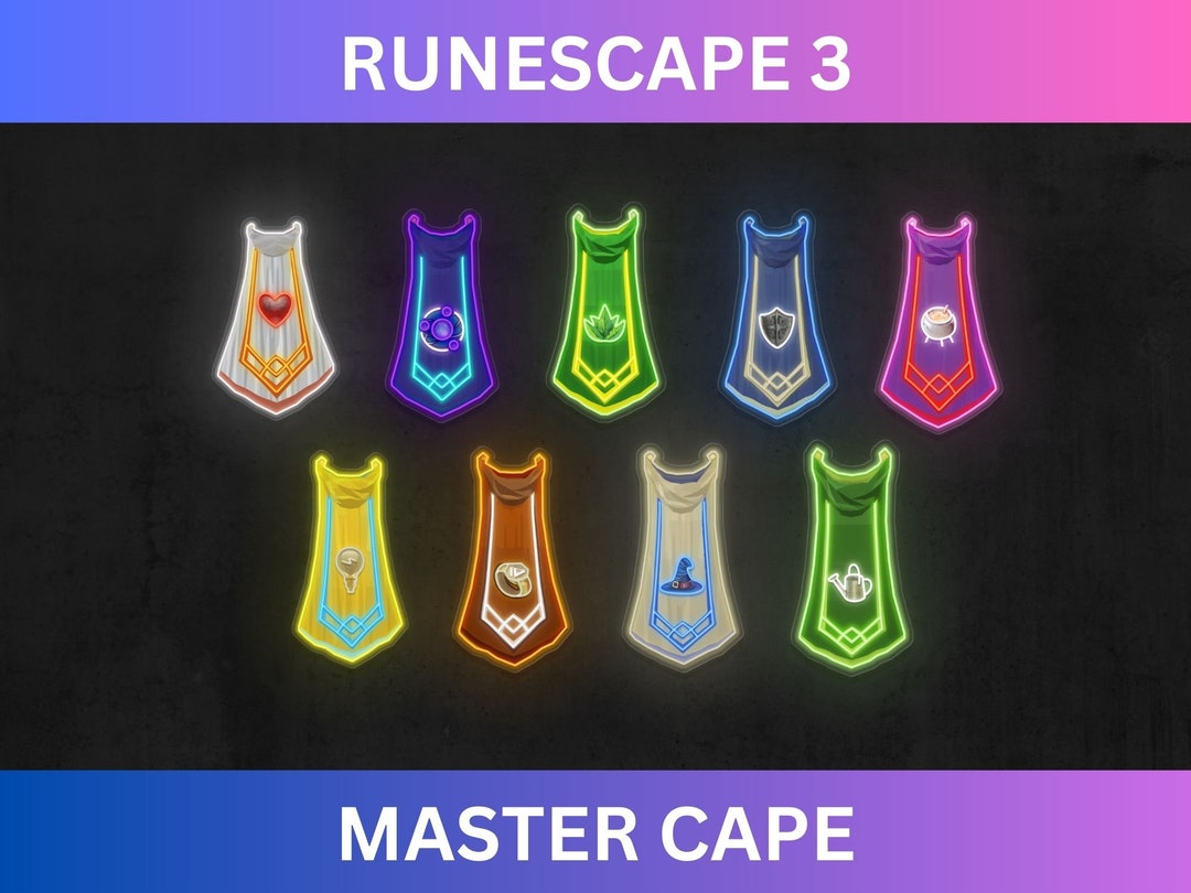 Choose Your Runescape 3 Master Skillcape LED SIGN Runescape Gift OSR
