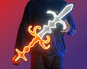 Runescape Godsword Neon LED Sign | Old School Runescape Wall Art Decor for OSRS fans | OSR & Runescape 3 Merch Gift | Runescape Gift