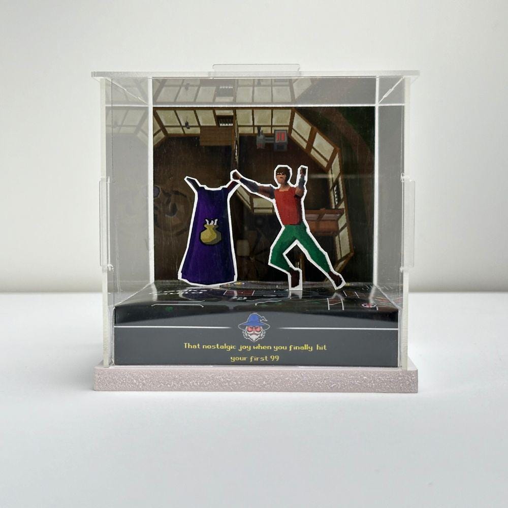 OSRS 99 クッキングスキルケープ アクリルジオラマ：ノスタルジック