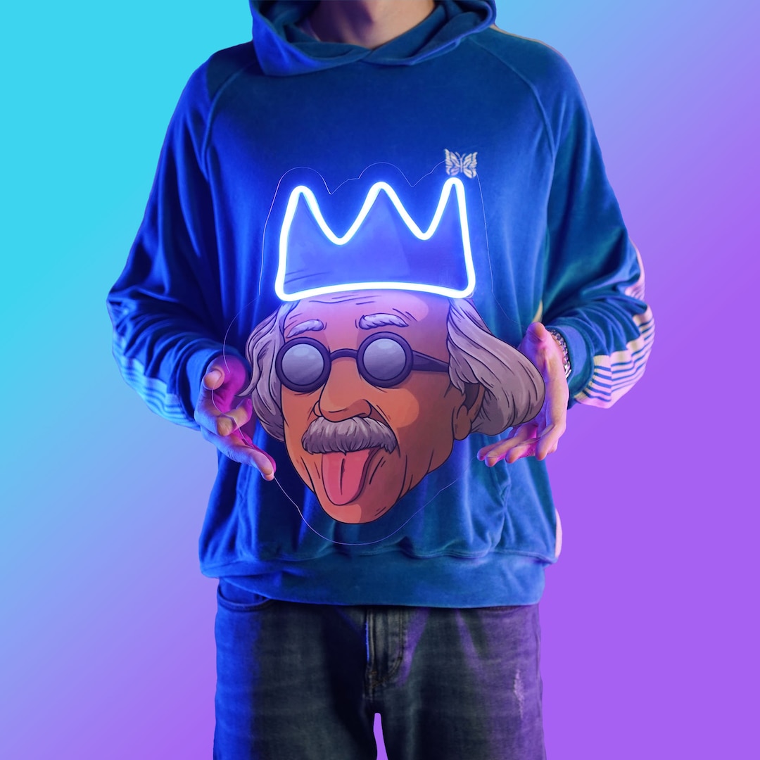 Runescape Wise Old Man Einstein Neon LED Sign | OSRS Wall Art Decor - Etsy