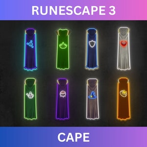 Choose Your Runescape 3 Skillcape LED SIGN | Runescape Gift | OSR | Runescape Cape | Osrs Merch | Runescape Skill Cape |Old School Runescape