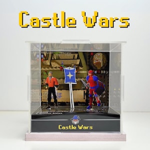 Old School RuneScape Acrylic Diorama - OSRS Castle Wars Minigame. Birthday Art Gift & Osr Merch. Nostalgic Figure/Model for Desk/Shelf, Room