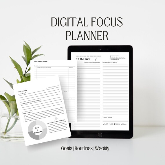 Digital Focus Planner: All Templates for Maximum Productivity