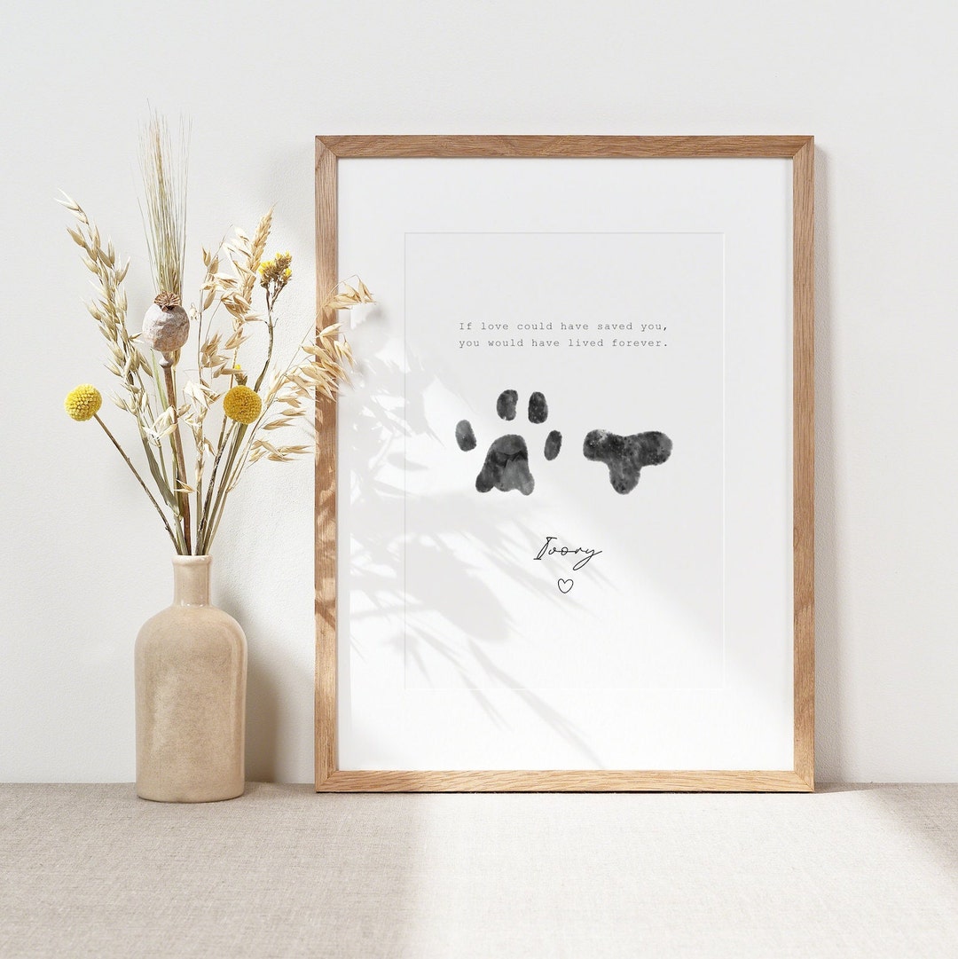 Custom Paw and Nose Print From Photo Dog Paw Nose Print Etsy