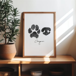 Custom Paw and Nose Print From Photo Dog Paw Nose Print Cat Paw Nose Print Dog Memorial Paw Print Cat Memorial Paw Print Pet Loss image 6
