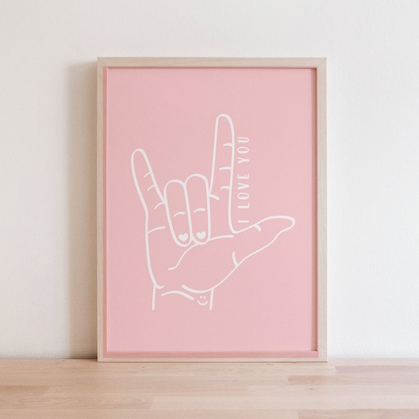 Fall In Love In Sign Language Love Sign - Etsy