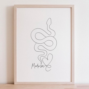 Retrato personalizado de serpiente en estilo artístico / Memorial para mascotas (Descarga digital)