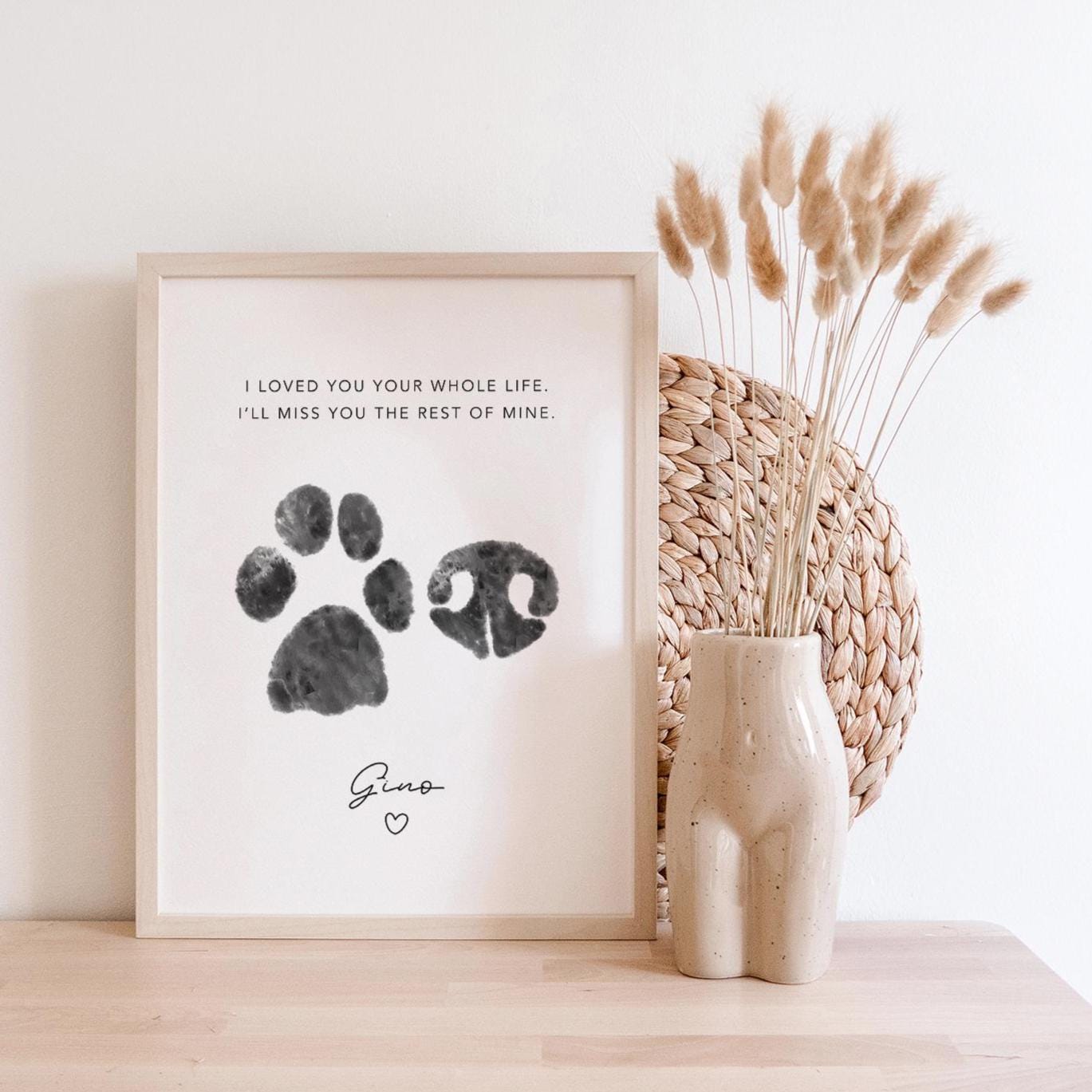 Custom Paw and Nose Print From Photo | Dog and Cat Paw Print