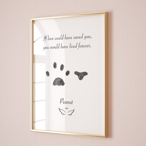 Custom Paw and Nose Print From Photo Dog Paw Nose Print Cat Paw Nose Print Dog Memorial Paw Print Cat Memorial Paw Print Pet Loss image 5