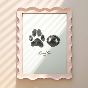 Custom Paw and Nose Print From Photo Dog Paw Nose Print Cat Paw Nose Print Dog Memorial Paw Print Cat Memorial Paw Print Pet Loss image 3