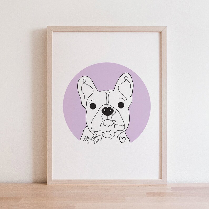 Custom Digital Pet Portrait Drawing From Photo Dog Sketch From Photo Personalised Cute Dog Artwork Puppy Portrait Gift Smiling Dog image 9