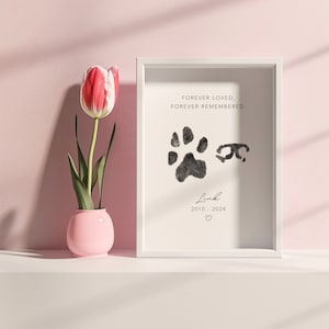 Custom Paw and Nose Print From Photo Dog Paw Nose Print Cat Paw Nose Print Dog Memorial Paw Print Cat Memorial Paw Print Pet Loss image 2