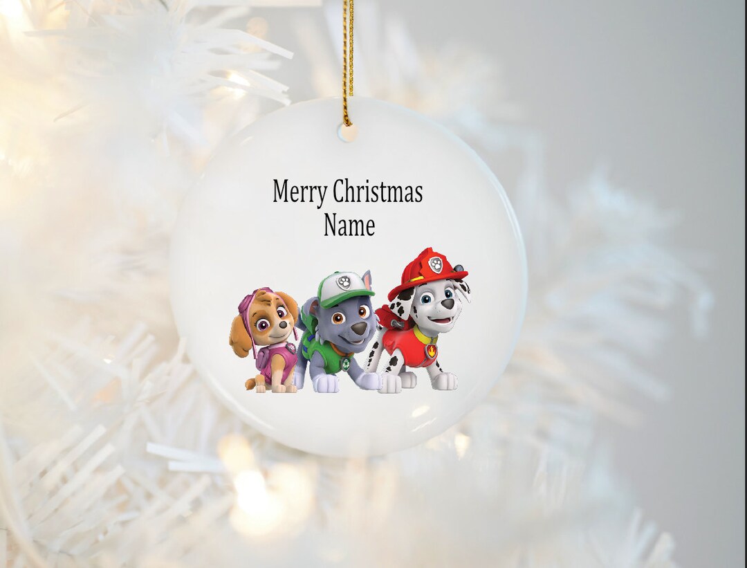 Cadeau Pat patrouille boule de Noël personnalisé décoration - Etsy France