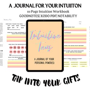 Diario per la tua intuizione/ Tè intuitivi: un diario della tua magia/ Diario digitale e stampabile/ Diario spirituale