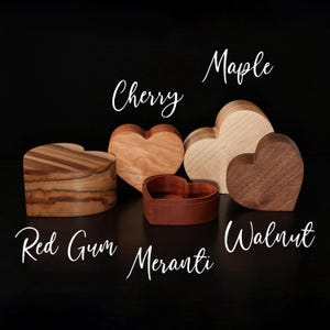Solid Wood Heart Box