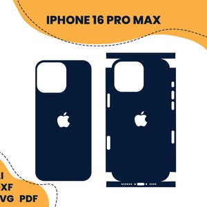 Op de afbeelding: Twee zwarte iPhone 16 Pro Max telefoonhoesjes. Een hoesje is een full-body hoesje met een uitsparing voor de camera. De andere hoes is een achterkant hoesje met een uitsparing voor de camera en een wit Apple-logo.