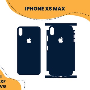 Apple iPhone XS Max cutting template for skin and sticker - cutting template Ai SVG DFX Vector Cut File for Cricut