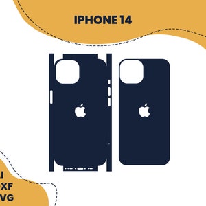 Può includere: Due custodie per telefono iPhone 14 nere, una con un ritaglio della fotocamera leggermente più grande dell'altra. Le custodie sono entrambe nere solide con un logo Apple bianco.