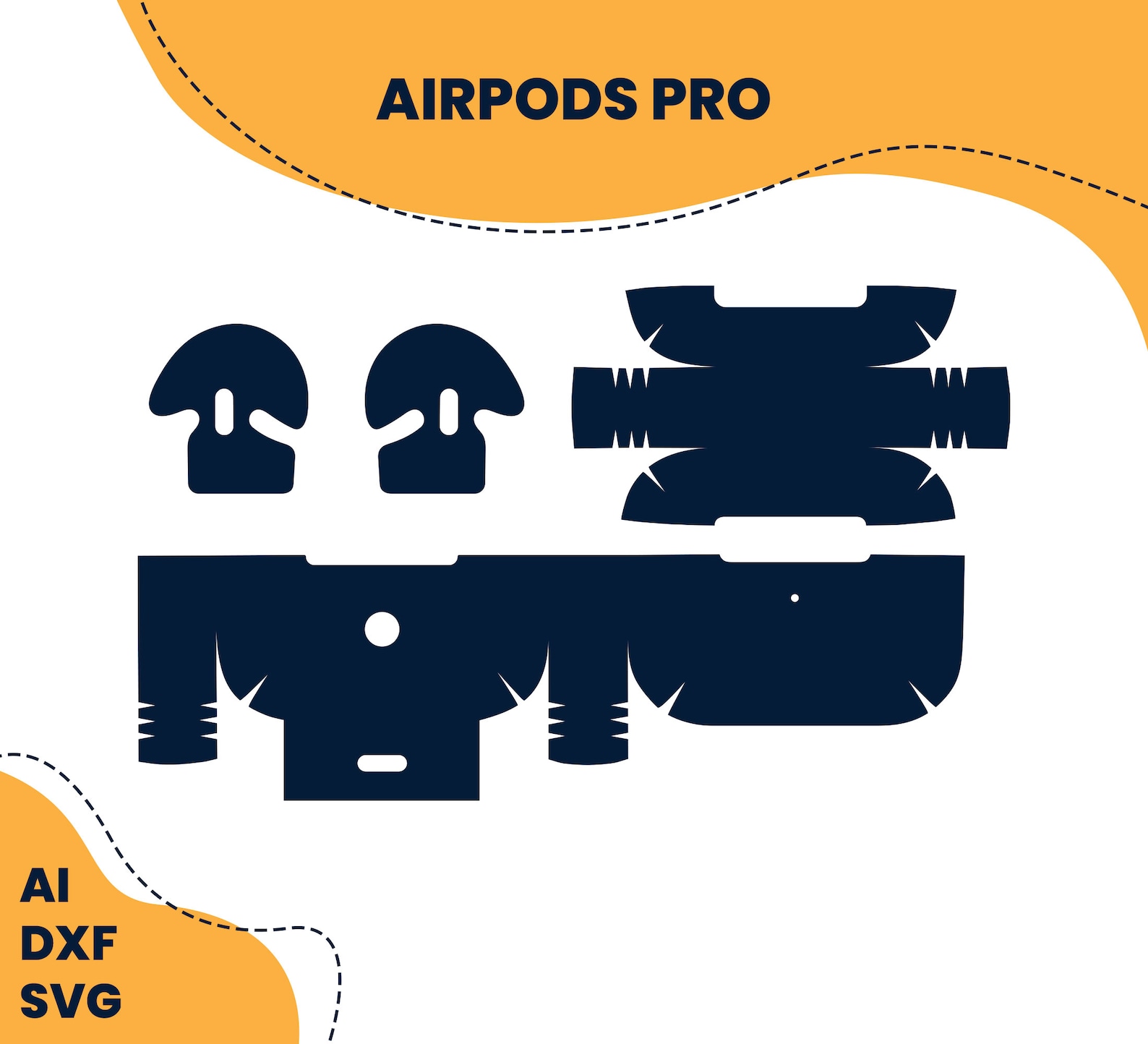 Airpods Pro Cutting Template for Skin and Sticker Cutting Template Aİ Airpods Pro Cutting Template for Skin and Sticker Cutting Template Aİ