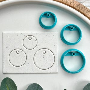 Circle Donut Huggie Charm Polymer Clay Cutters: Sharp Edge Tools For Jewellery Making
