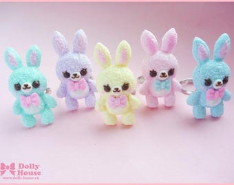 Kawaii Pastel Bunny Ring von Dolly House