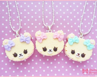 Cute Cookie Bear Necklace by Dolly House
