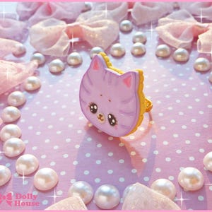 Kawaii Cheshire Cat Sugar Cookie Ring by Dolly House