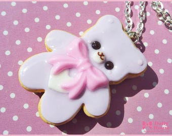 Kawaii Cookie Bear Necklace by Dolly House