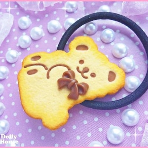 Kawaii Cookie Bear Scrunchy by Dolly House