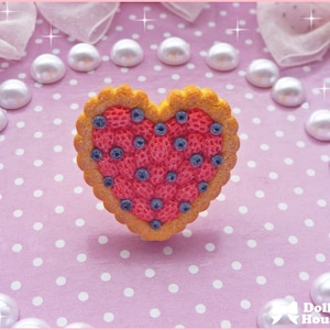 Kawaii Sweet Berry Pie Heart Ring by Dolly House