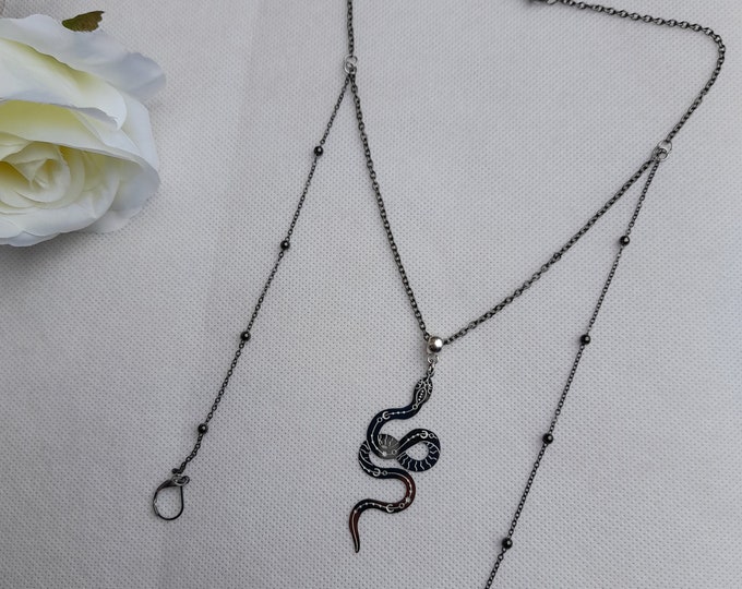 Snake Earplug Chain Necklace, Loop Earplug Jewellery, Air Pod Chain