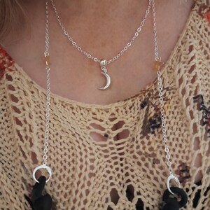 Moon and Stars loop earplug necklace - ear plug holder accessory chain for festivals