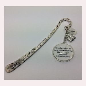 Personalised bookmark, Jane Austen Quote, Metal Bookmark, Pride and Prejudice Quote, Jane Austen Gift, Book Lover Gift, Readers Quote,