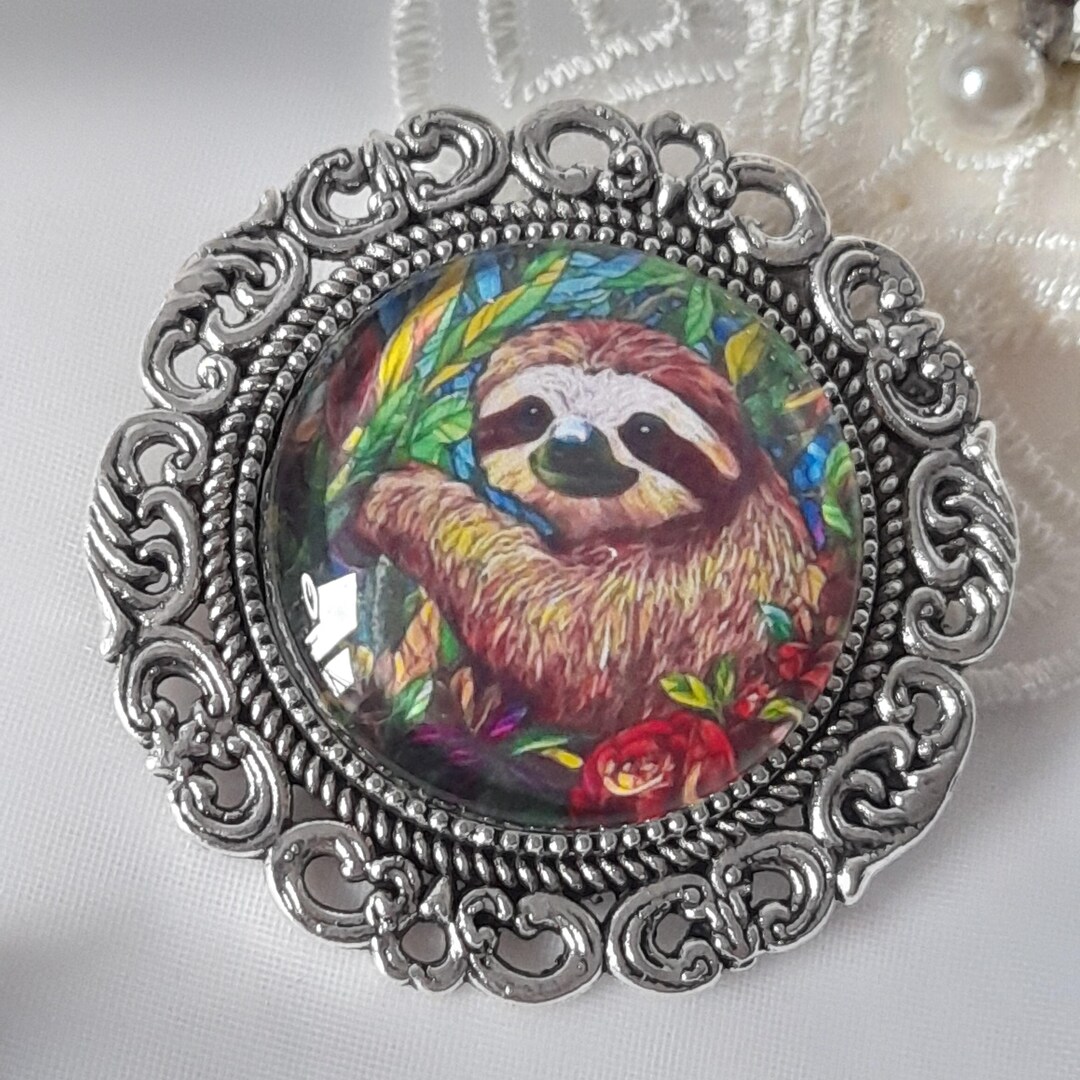 Sloth Pin Brooch With Velvet Gift Bag - Unique Gift for Sloth Fans - - Etsy