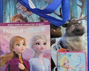20 Piece Art Sets with Coloring Book and Reusable Tote Bag Disney Frozen by Broward Toys