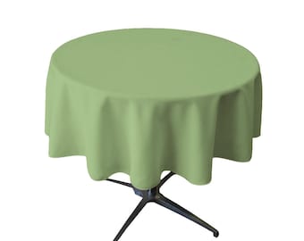 Broward Linens Tablecloth Polyester Round 59 Inch (Variety Colors)