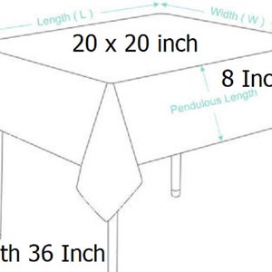 Broward Linens Small Tablecloth Polyester Rectangle 43x34 Inch (Variety Colors)