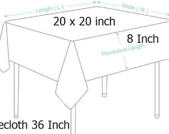 Broward Linens Small Tablecloth Polyester Rectangle 43x34 Inch (Variety Colors)